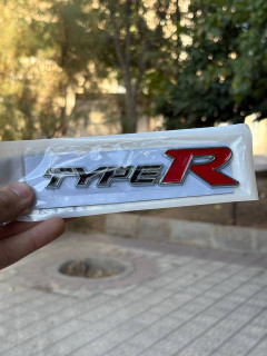 آرم TYPE R فلزی مشکی قرمز