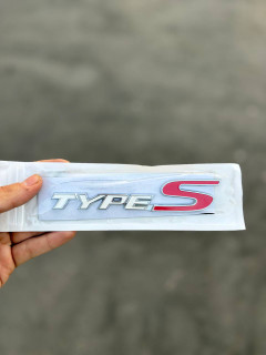 آرم TYPE S فلزی سفید قرمز