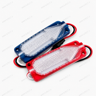 چراغ LED پلیسی مدل PL-03 | فلاشر فلشی باریک قرمز و آبی (جفت)