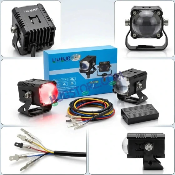 پروژکتور مه شکن تک لنز LED مدل HS114 برند LIUHJG