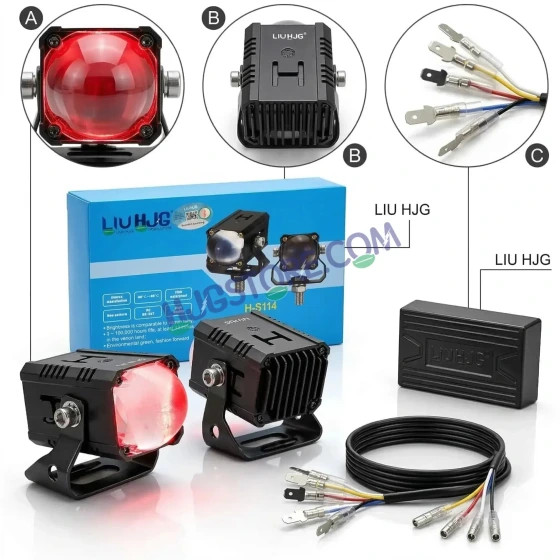 پروژکتور مه شکن تک لنز LED مدل HS114 برند LIUHJG