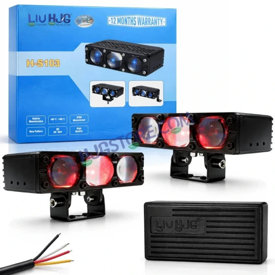 چراغ مهشکن و پروژکتور LED سه لنز LIUHJG مدل HS103 فندار 200 وات