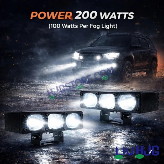 چراغ مهشکن و پروژکتور LED سه لنز LIUHJG مدل HS103 فندار 200 وات