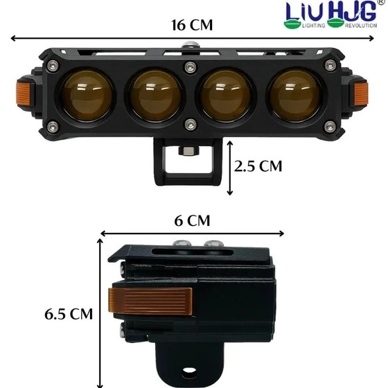 پروژکتور مهشکن ۴ لنز فندار LIUHJG مدل HS62 چهار حالته با دیلایت