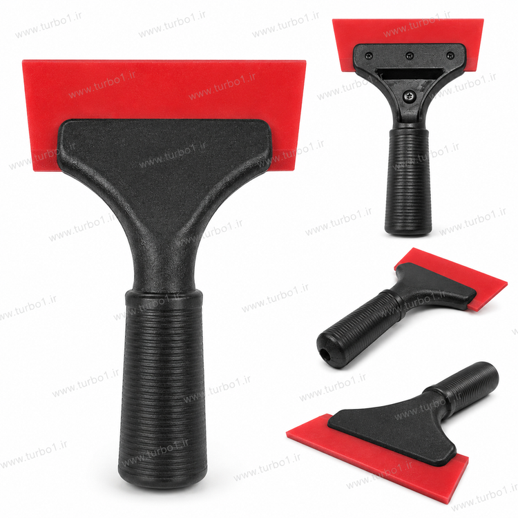 کاردک دستهدار تیغه قرمز مخصوص نصب دودی و کاور خودرو