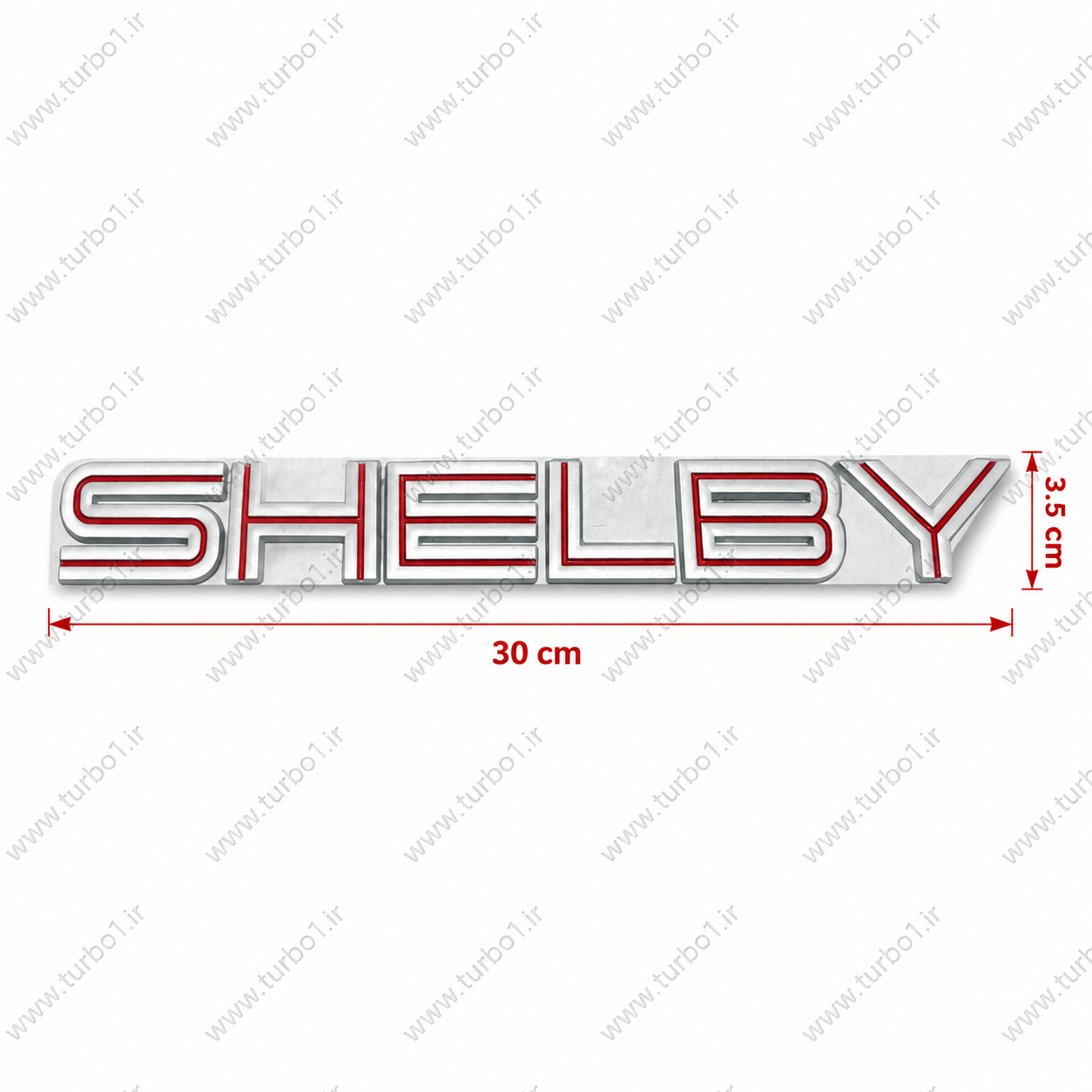 آرم شلبی SHELBY اسپرت خودرو ABS سایز ۳۰×۳.۵ سانتی‌متر