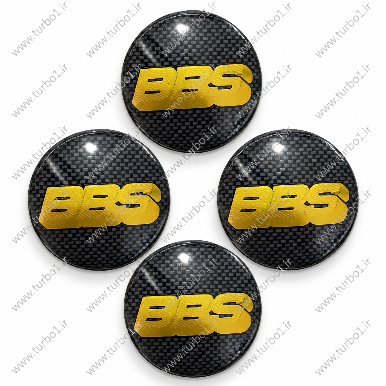 لوگو کاپ رینگ طرح کربن BBS (پک چهار عددی)