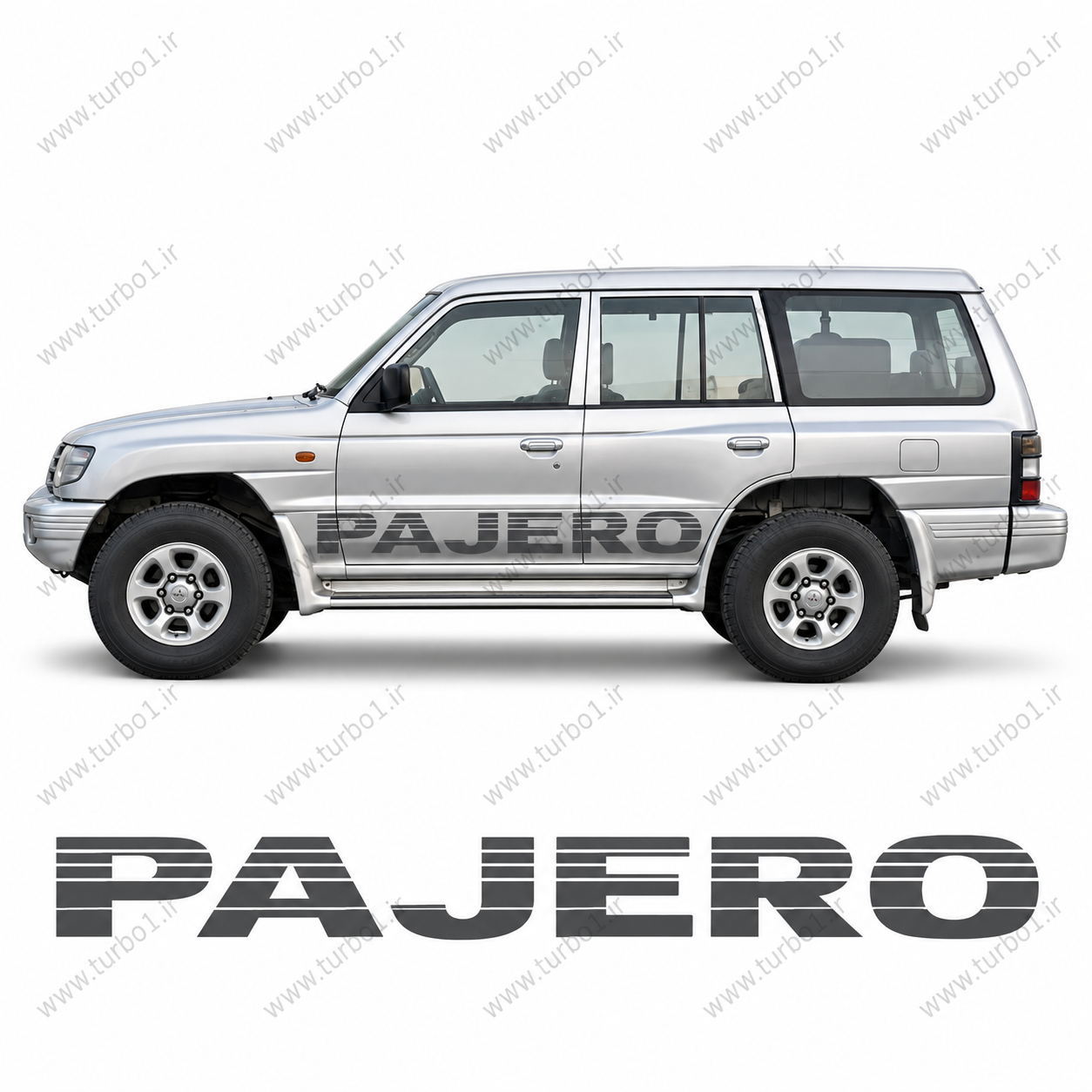 خط بغل نوشته PAJERO پاجرو نسل دوم